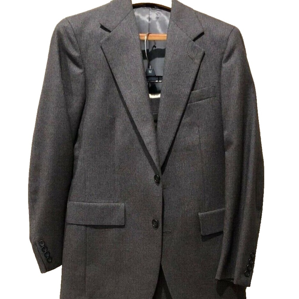 Men's Vintage Neil Martin Gray Pinstriped Pure Wool THE BROADWAY Suit 40 Regular